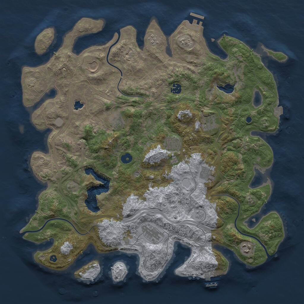 Rust Map: Procedural Map, Size: 4250, Seed: 1809842831, 15 Monuments