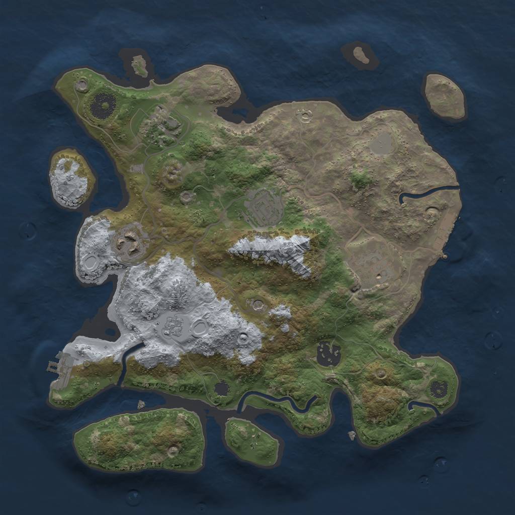 Rust Map: Procedural Map, Size: 3000, Seed: 456456420, 14 Monuments