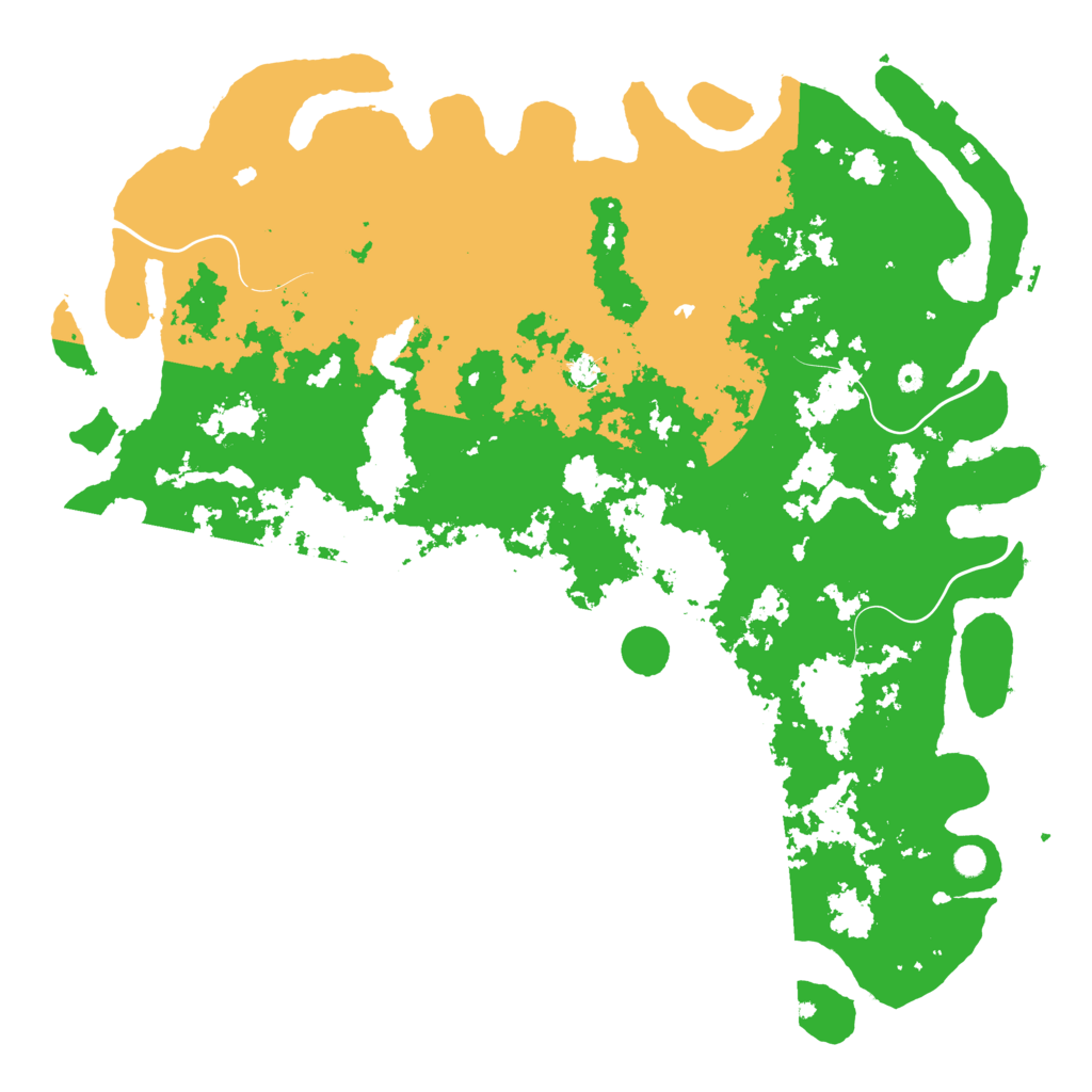 Biome Rust Map: Procedural Map, Size: 6000, Seed: 6799