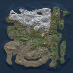 Thumbnail Rust Map: Procedural Map, Size: 3700, Seed: 1049513693, 20 Monuments