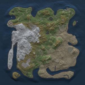 Thumbnail Rust Map: Procedural Map, Size: 3700, Seed: 1511280652, 17 Monuments