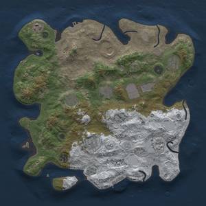 Thumbnail Rust Map: Procedural Map, Size: 3500, Seed: 1192611237, 19 Monuments