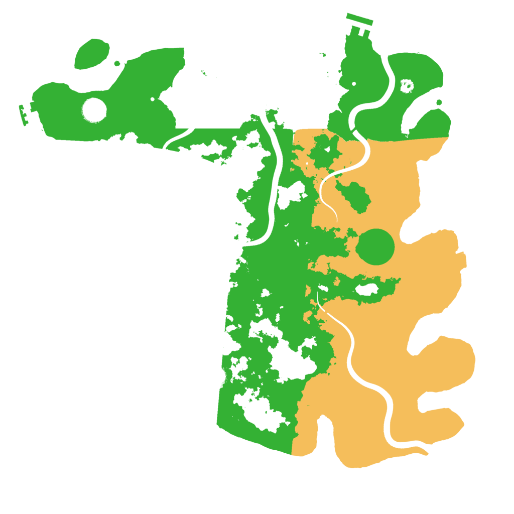 Biome Rust Map: Procedural Map, Size: 3700, Seed: 12424554