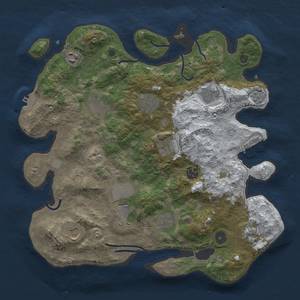 Thumbnail Rust Map: Procedural Map, Size: 3700, Seed: 669078414, 20 Monuments