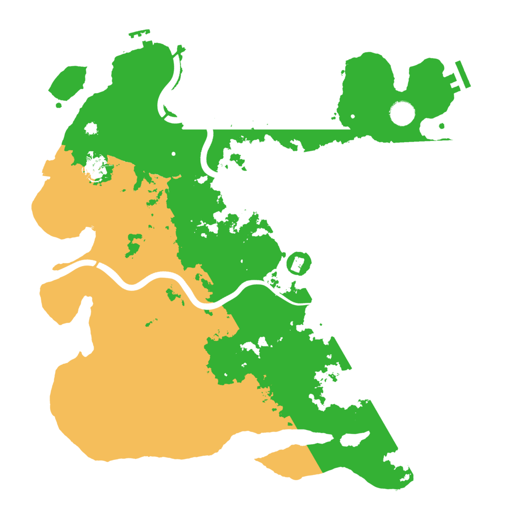 Biome Rust Map: Procedural Map, Size: 3700, Seed: 669078414
