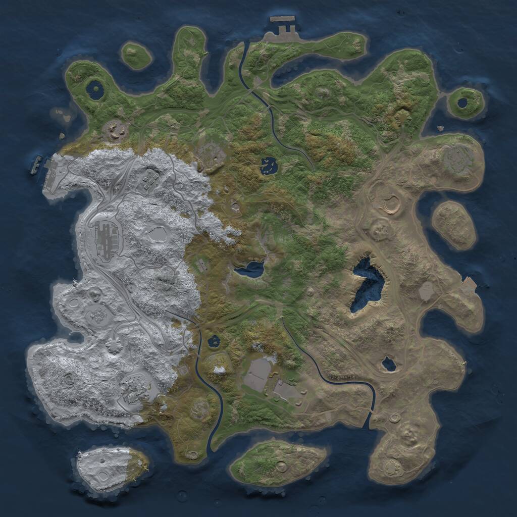 Rust Map: Procedural Map, Size: 4250, Seed: 71516796, 15 Monuments