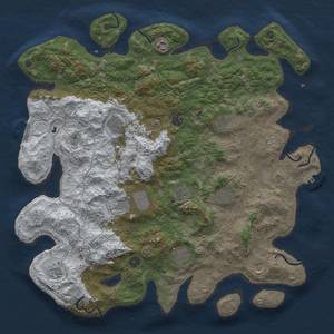Thumbnail Rust Map: Procedural Map, Size: 4500, Seed: 27, 20 Monuments