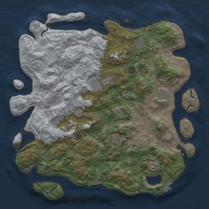 Thumbnail Rust Map: Procedural Map, Size: 4500, Seed: 1396009717, 17 Monuments