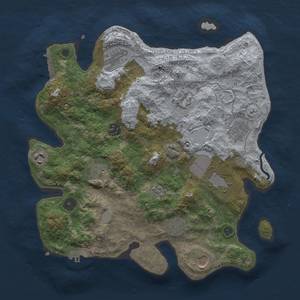 Thumbnail Rust Map: Procedural Map, Size: 3500, Seed: 2002042917, 19 Monuments