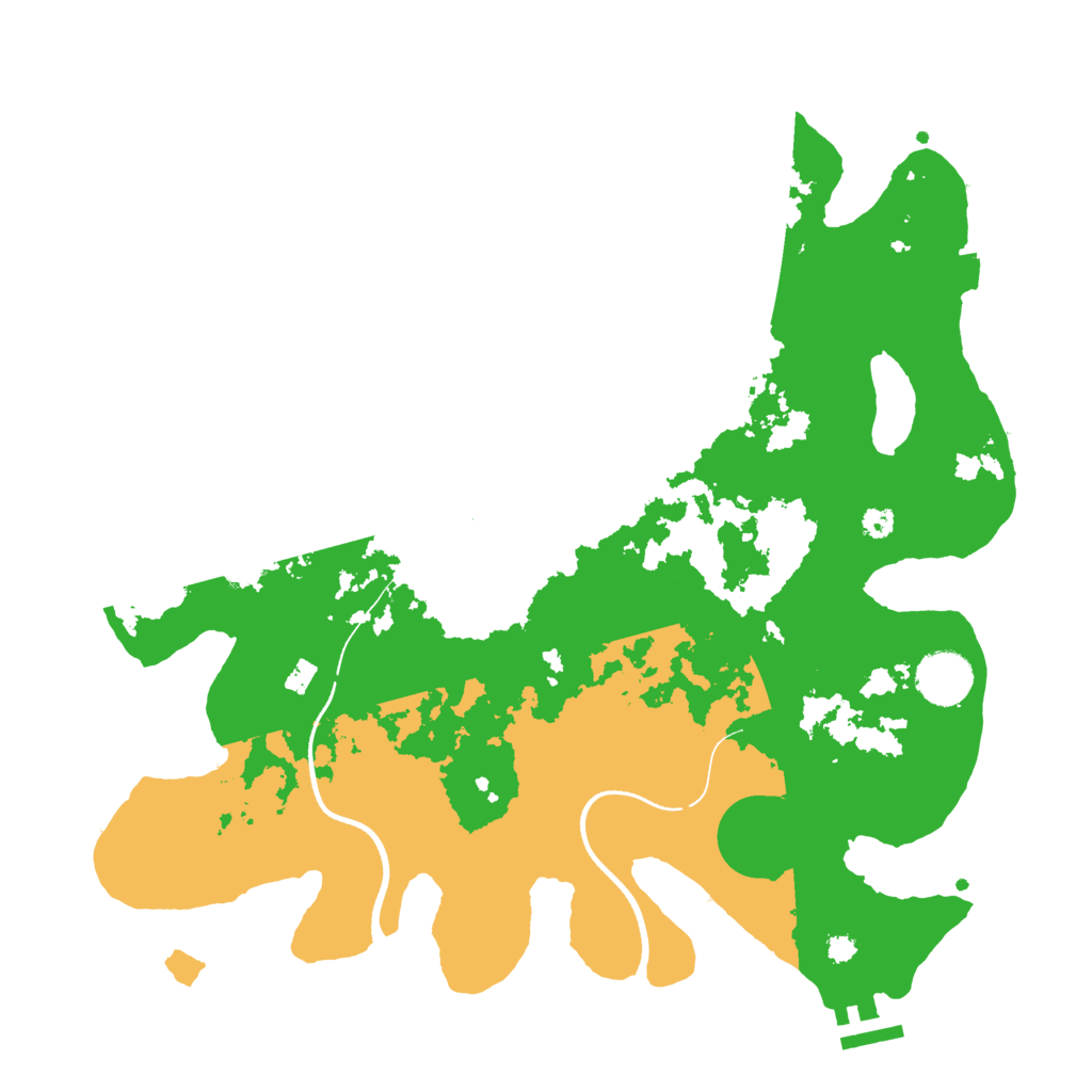 Biome Rust Map: Procedural Map, Size: 3500, Seed: 20220519