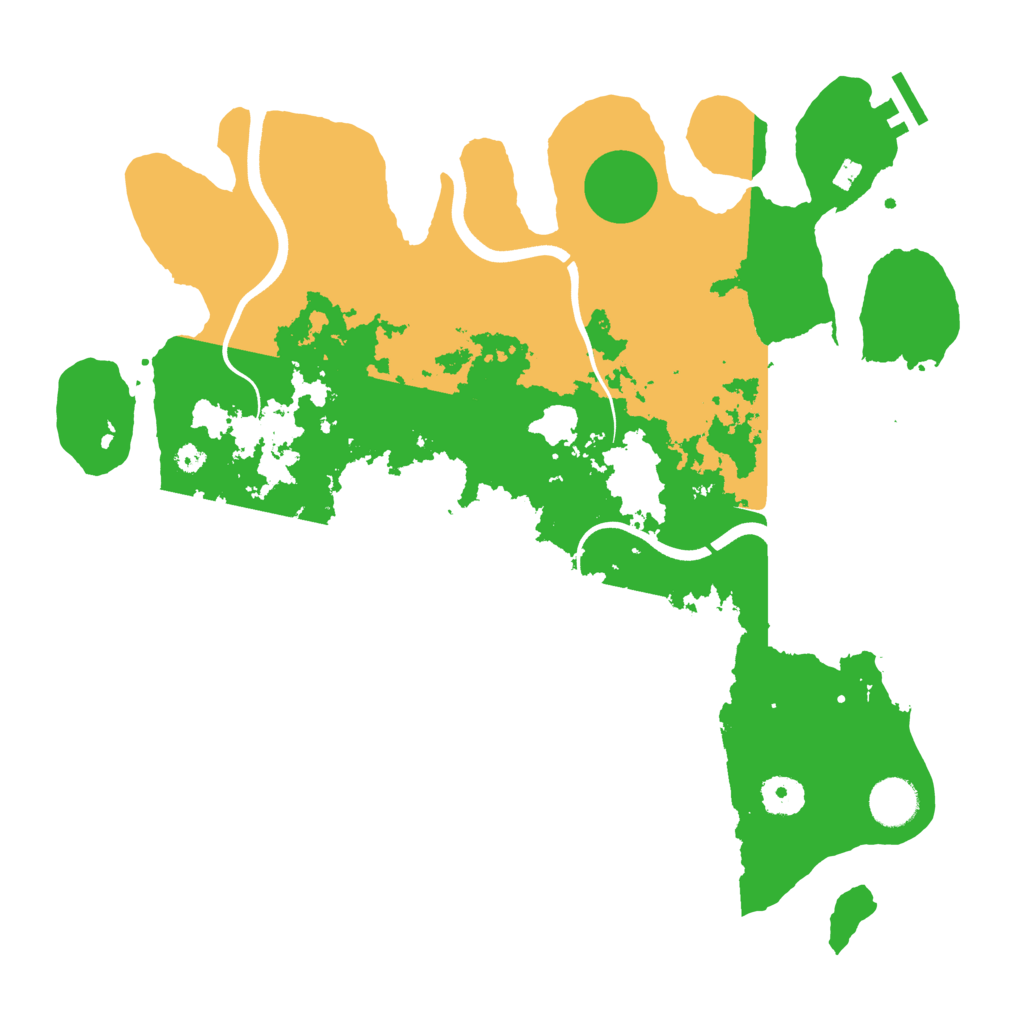 Biome Rust Map: Procedural Map, Size: 3700, Seed: 376943