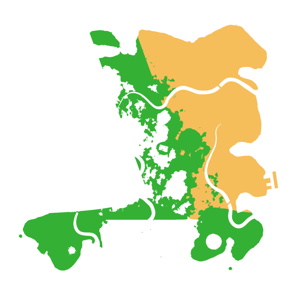 Biome Rust Map: Procedural Map, Size: 3500, Seed: 2042544466