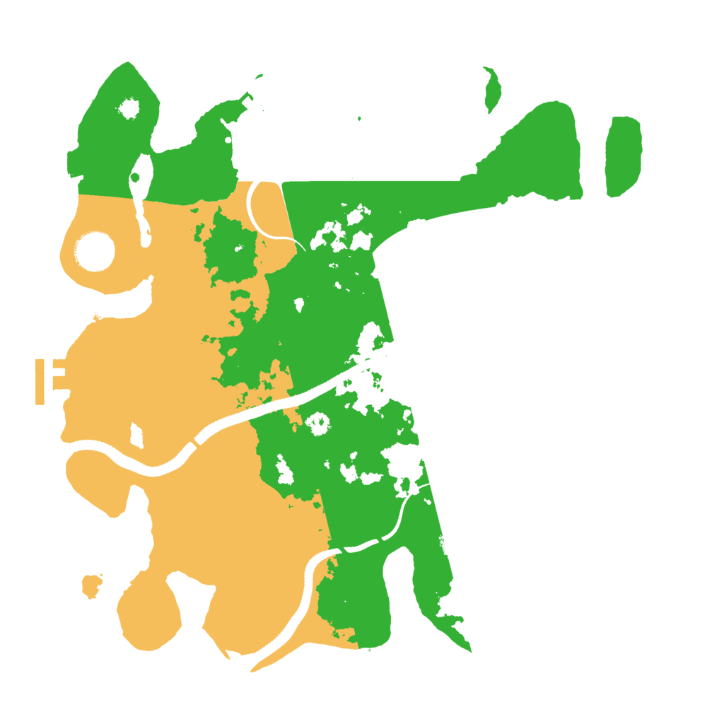 Biome Rust Map: Procedural Map, Size: 3200, Seed: 10101101