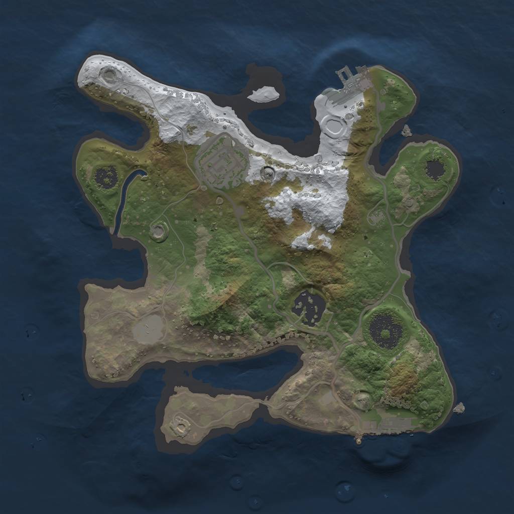 Rust Map: Procedural Map, Size: 2300, Seed: 963, 9 Monuments