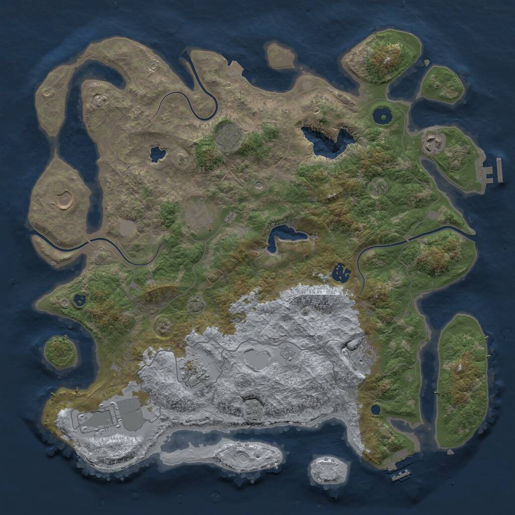 Rust Map: Procedural Map, Size: 4200, Seed: 1718291244, 15 Monuments