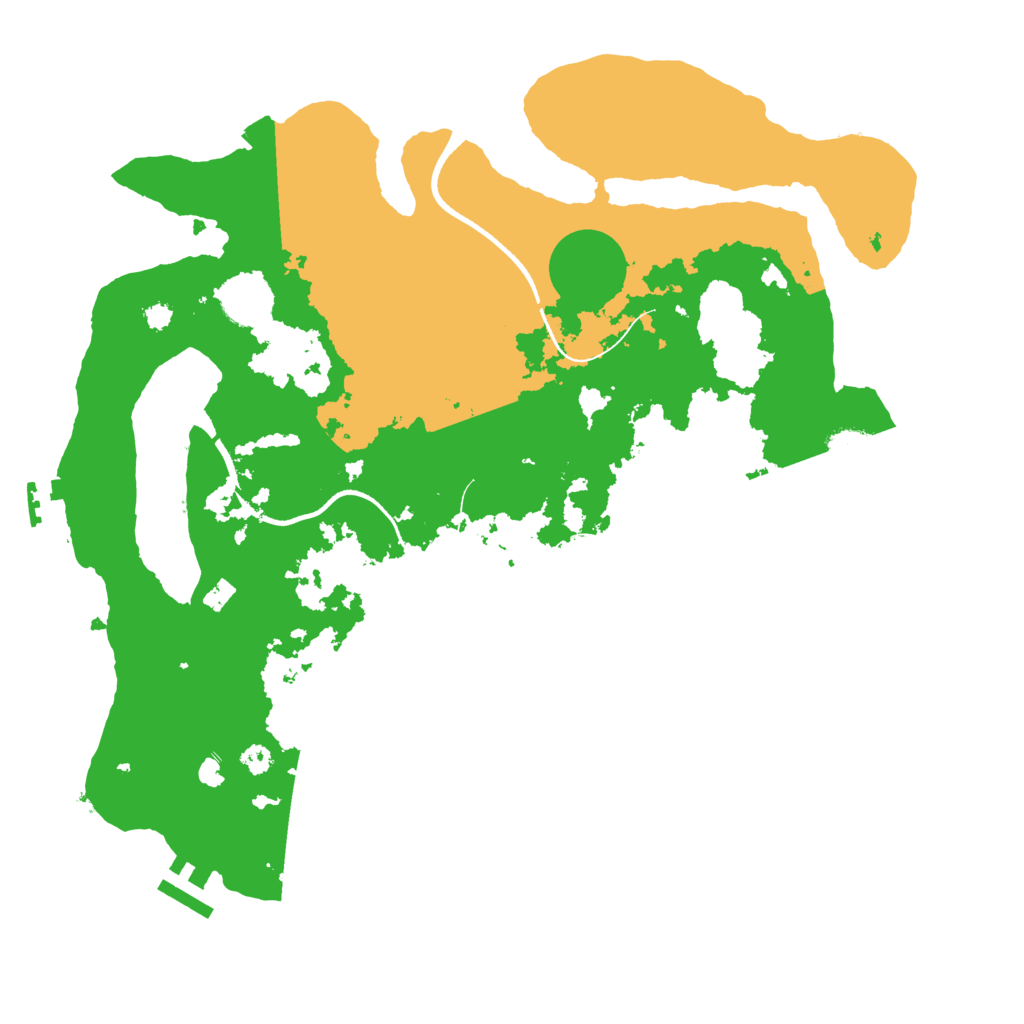 Biome Rust Map: Procedural Map, Size: 3500, Seed: 550998760