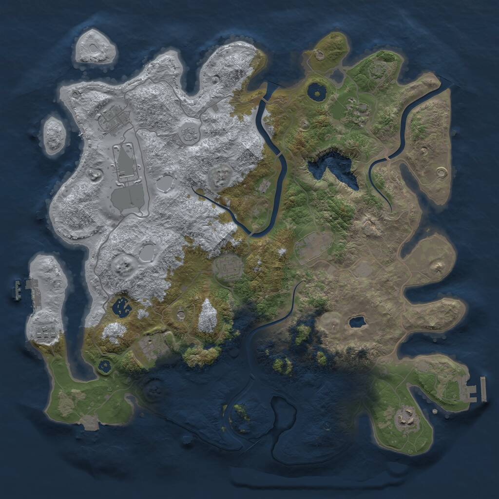 Rust Map: Procedural Map, Size: 4000, Seed: 5192022, 15 Monuments