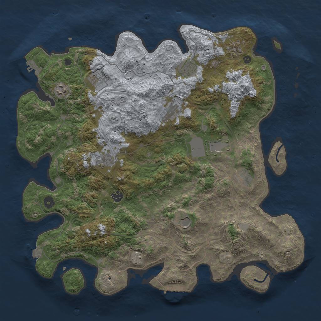 Rust Map: Procedural Map, Size: 4250, Seed: 1564209194, 19 Monuments