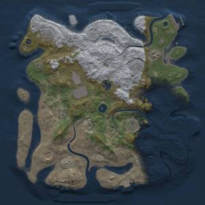 Thumbnail Rust Map: Procedural Map, Size: 3700, Seed: 620903925, 15 Monuments