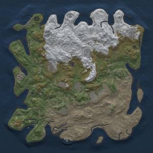 Thumbnail Rust Map: Procedural Map, Size: 4500, Seed: 1840983816, 19 Monuments