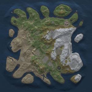 Thumbnail Rust Map: Procedural Map, Size: 3500, Seed: 1253569003, 15 Monuments