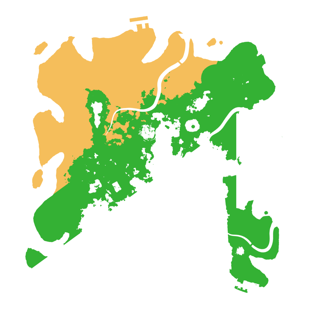 Biome Rust Map: Procedural Map, Size: 3500, Seed: 51228545