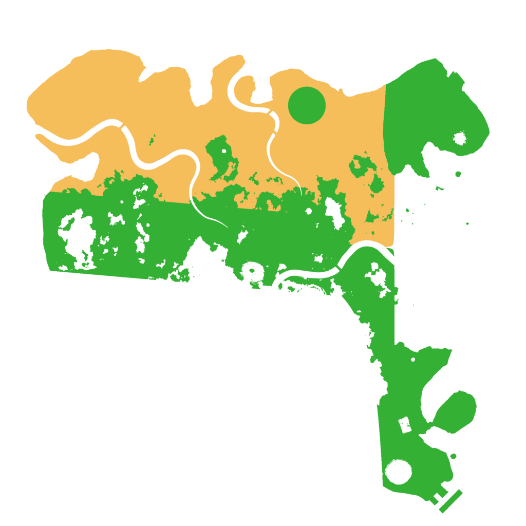 Biome Rust Map: Procedural Map, Size: 3700, Seed: 76339751
