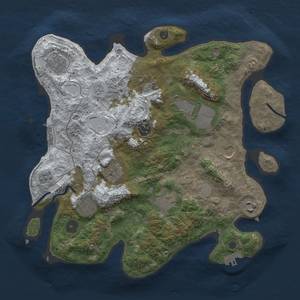 Thumbnail Rust Map: Procedural Map, Size: 3500, Seed: 68483040, 18 Monuments