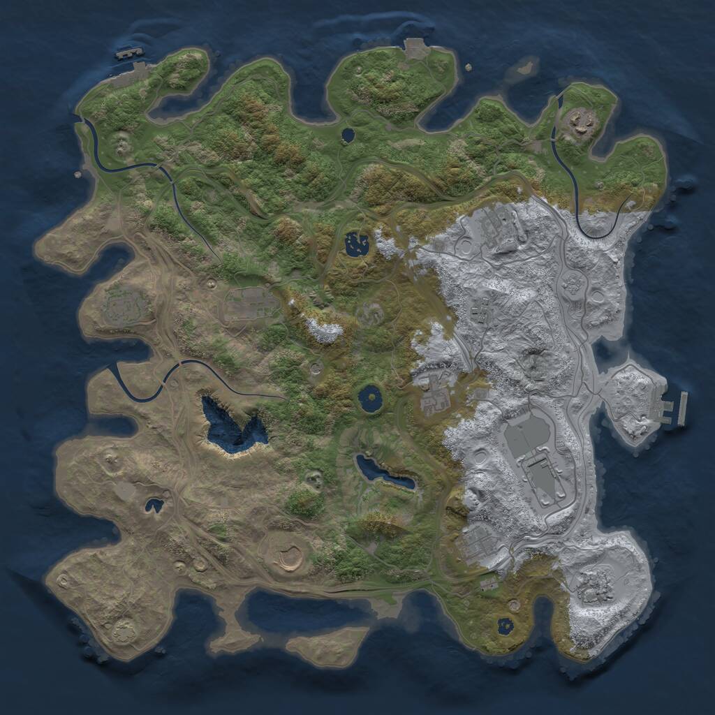 Rust Map: Procedural Map, Size: 4250, Seed: 1725286510, 17 Monuments