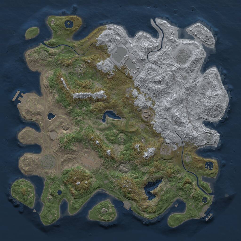Rust Map: Procedural Map, Size: 4250, Seed: 214748, 15 Monuments