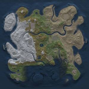 Thumbnail Rust Map: Procedural Map, Size: 3850, Seed: 1855288053, 16 Monuments