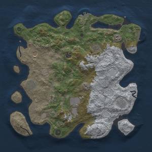 Thumbnail Rust Map: Procedural Map, Size: 3850, Seed: 746724378, 16 Monuments