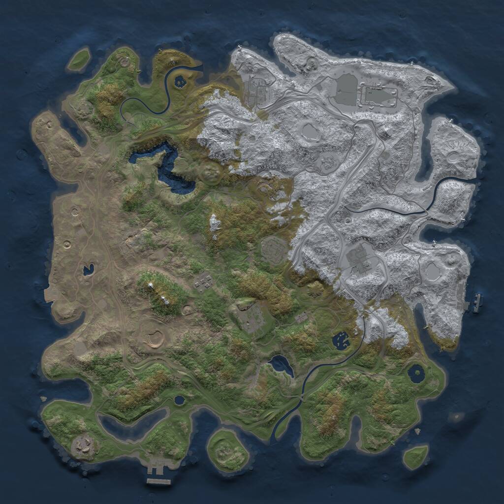 Rust Map: Procedural Map, Size: 4300, Seed: 89, 16 Monuments