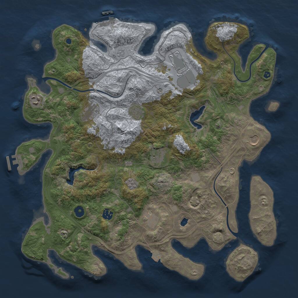 Rust Map: Procedural Map, Size: 4250, Seed: 1772355644, 15 Monuments