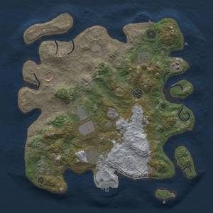 Thumbnail Rust Map: Procedural Map, Size: 3500, Seed: 1536111773, 15 Monuments