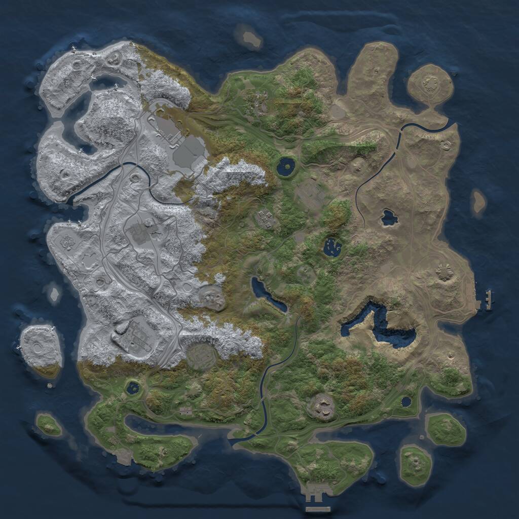 Rust Map: Procedural Map, Size: 4250, Seed: 19052022, 15 Monuments