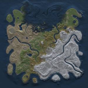 Thumbnail Rust Map: Procedural Map, Size: 4250, Seed: 1604598677, 16 Monuments