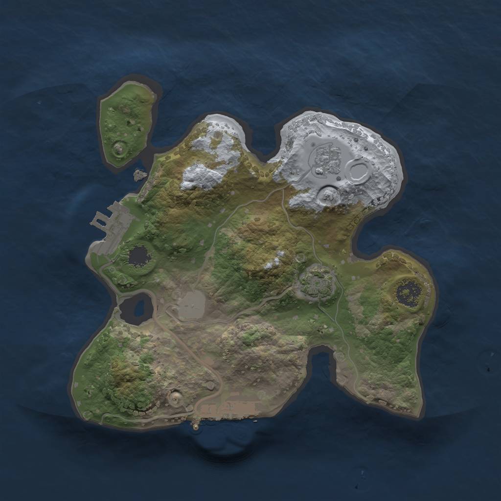 Rust Map: Procedural Map, Size: 2000, Seed: 1221, 7 Monuments