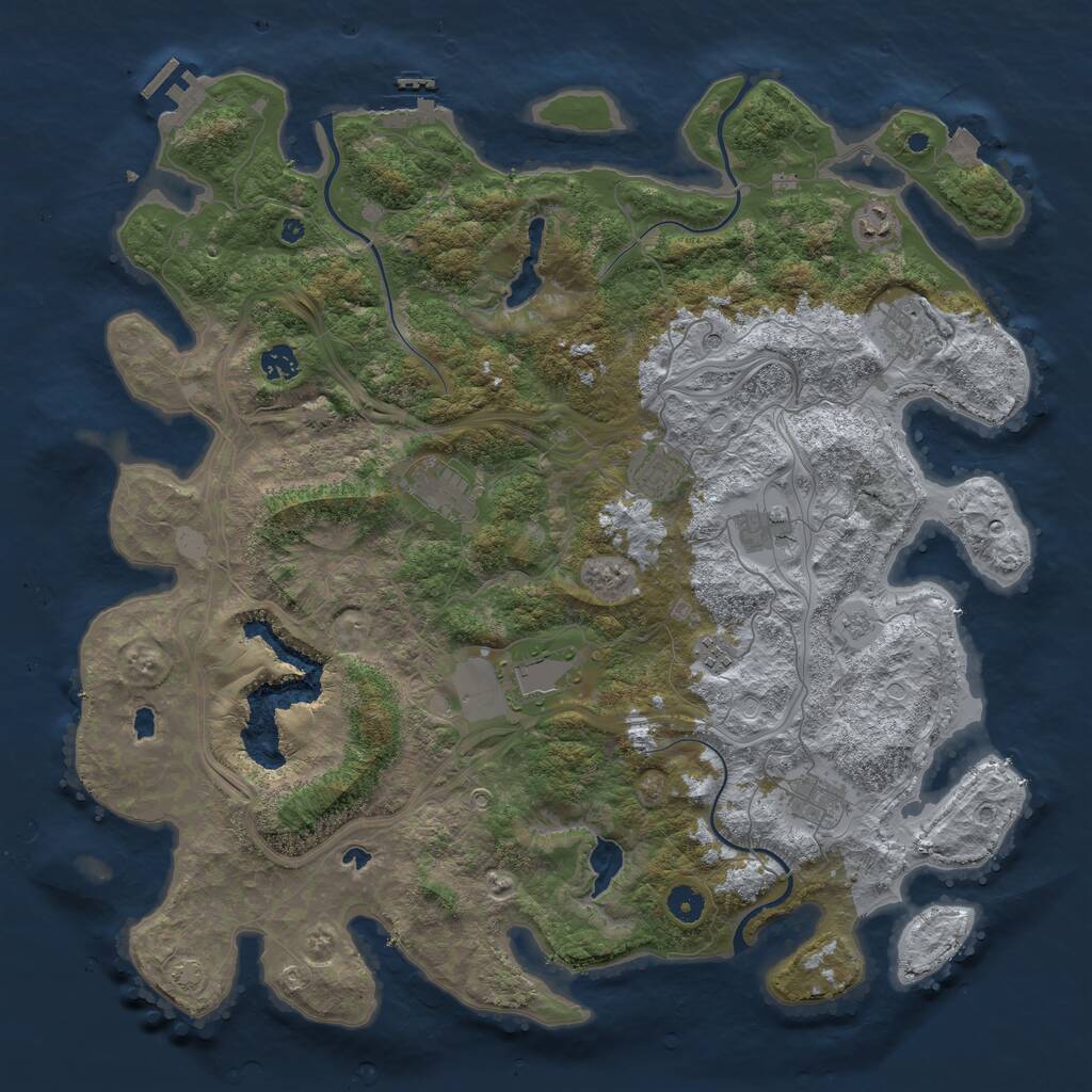 Rust Map: Procedural Map, Size: 4500, Seed: 157569173, 15 Monuments
