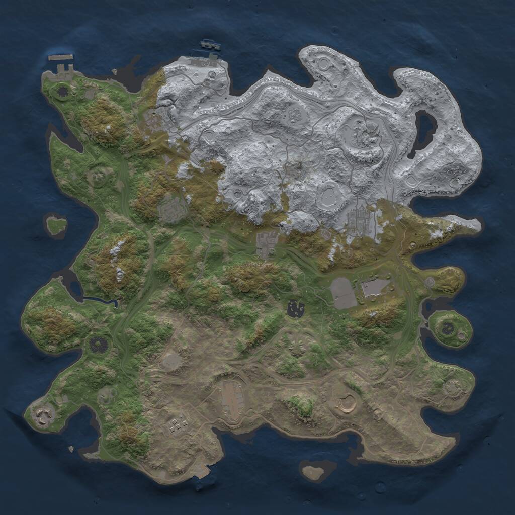 Rust Map: Procedural Map, Size: 4250, Seed: 505227783, 17 Monuments