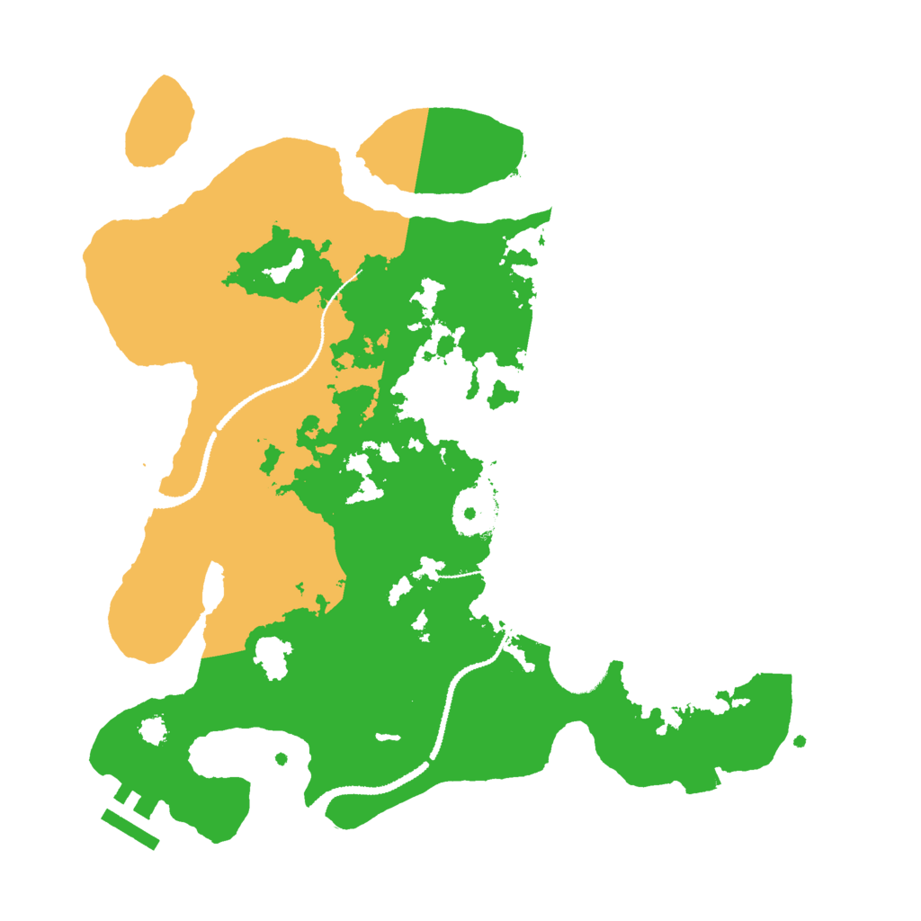 Biome Rust Map: Procedural Map, Size: 3000, Seed: 25416