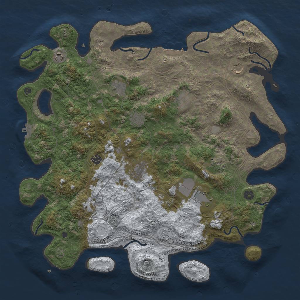 Rust Map: Procedural Map, Size: 4500, Seed: 2200, 19 Monuments