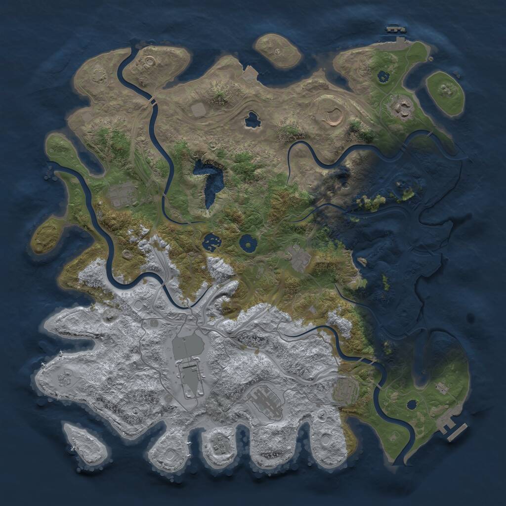 Rust Map: Procedural Map, Size: 4250, Seed: 828120080, 15 Monuments