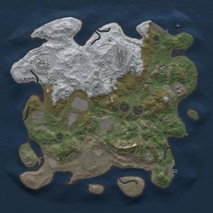 Thumbnail Rust Map: Procedural Map, Size: 3500, Seed: 888, 17 Monuments