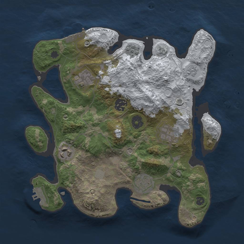 Rust Map: Procedural Map, Size: 2900, Seed: 577, 15 Monuments