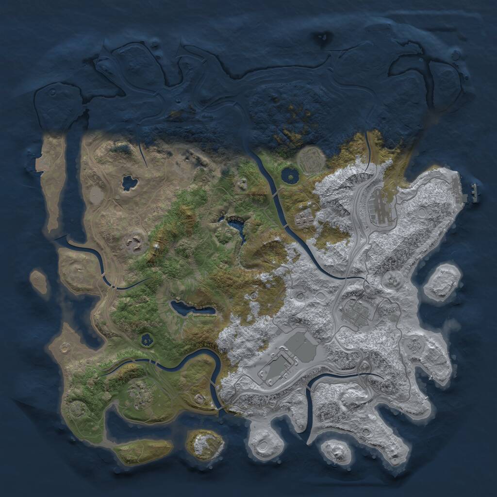 Rust Map: Procedural Map, Size: 4250, Seed: 1743187198, 14 Monuments