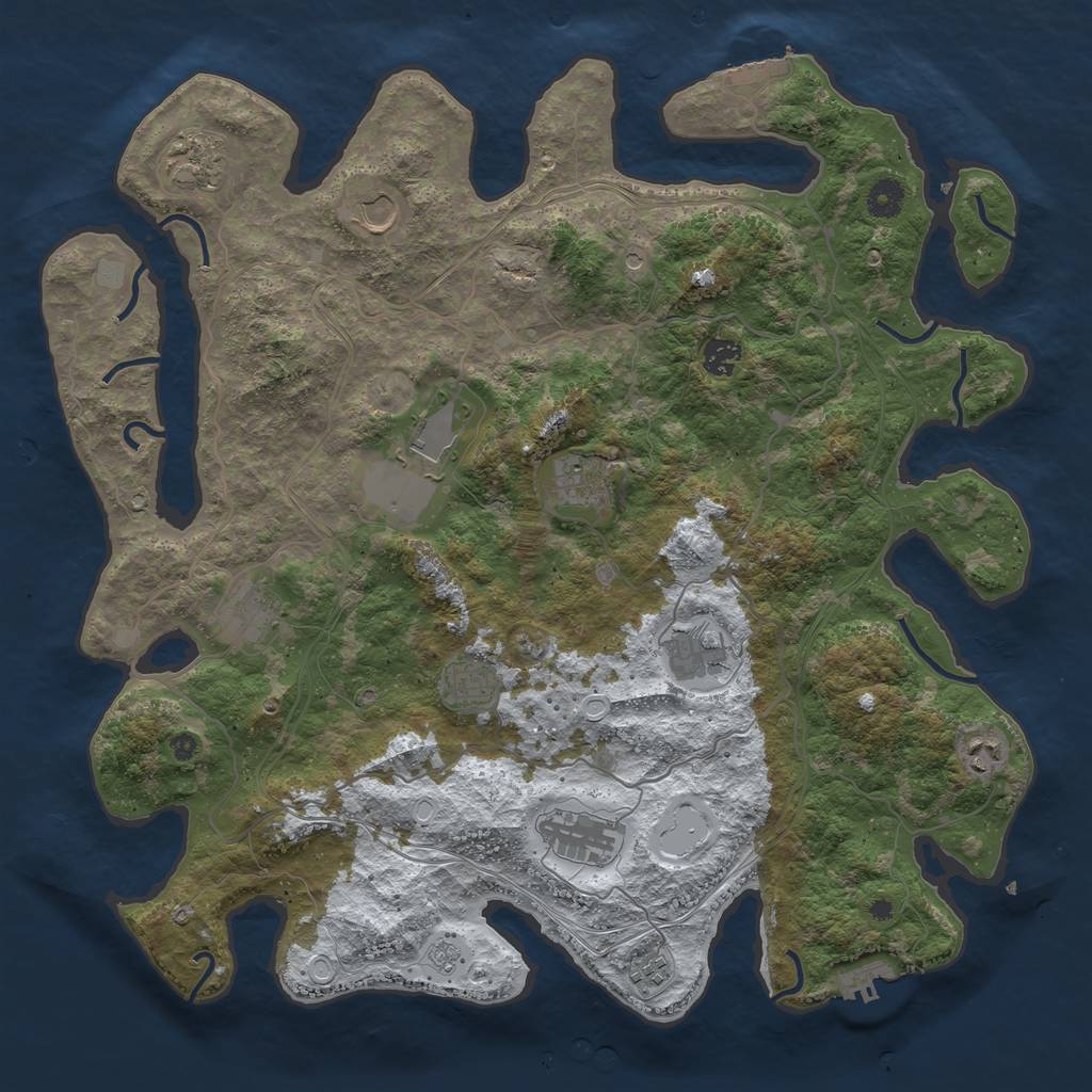 Rust Map: Procedural Map, Size: 4250, Seed: 759771064, 20 Monuments