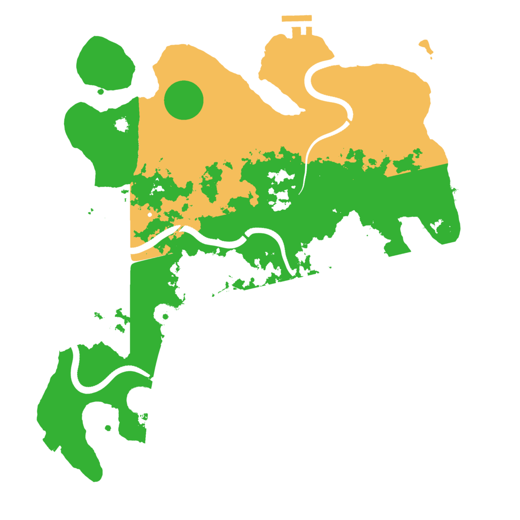 Biome Rust Map: Procedural Map, Size: 3500, Seed: 664378381