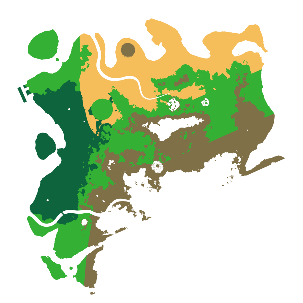 Biome Rust Map: Procedural Map, Size: 3800, Seed: 151351