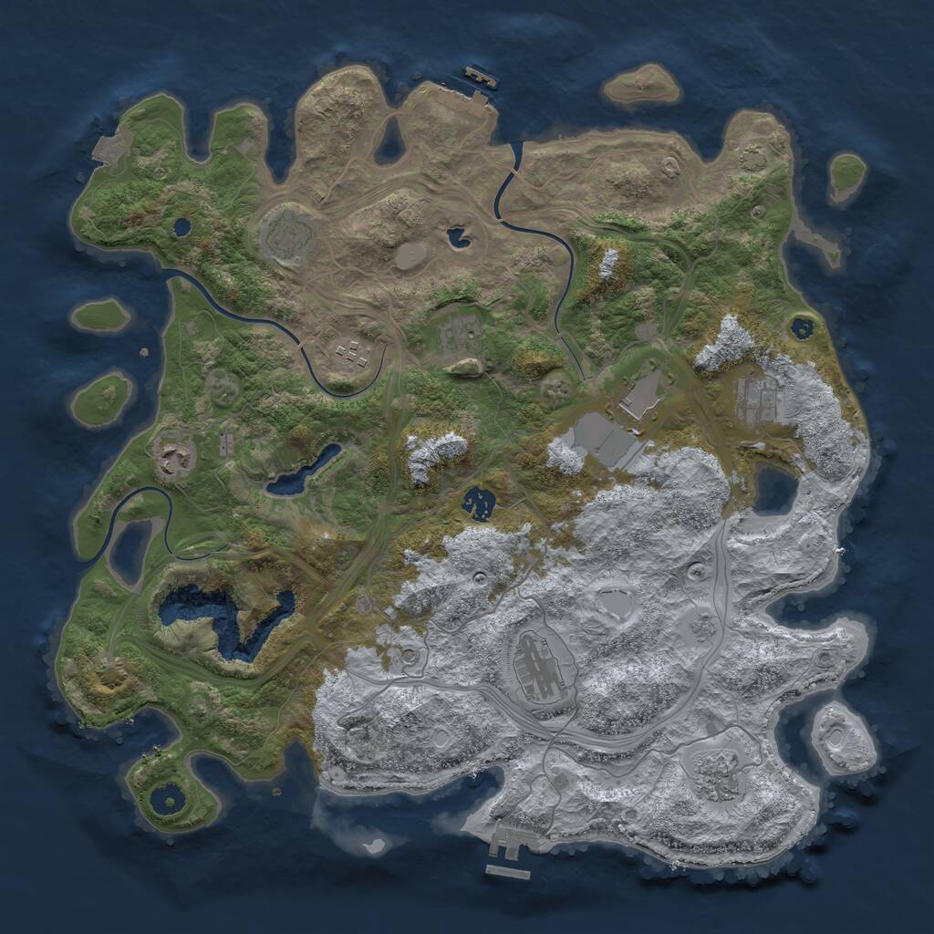 Rust Map: Procedural Map, Size: 4250, Seed: 41564, 15 Monuments